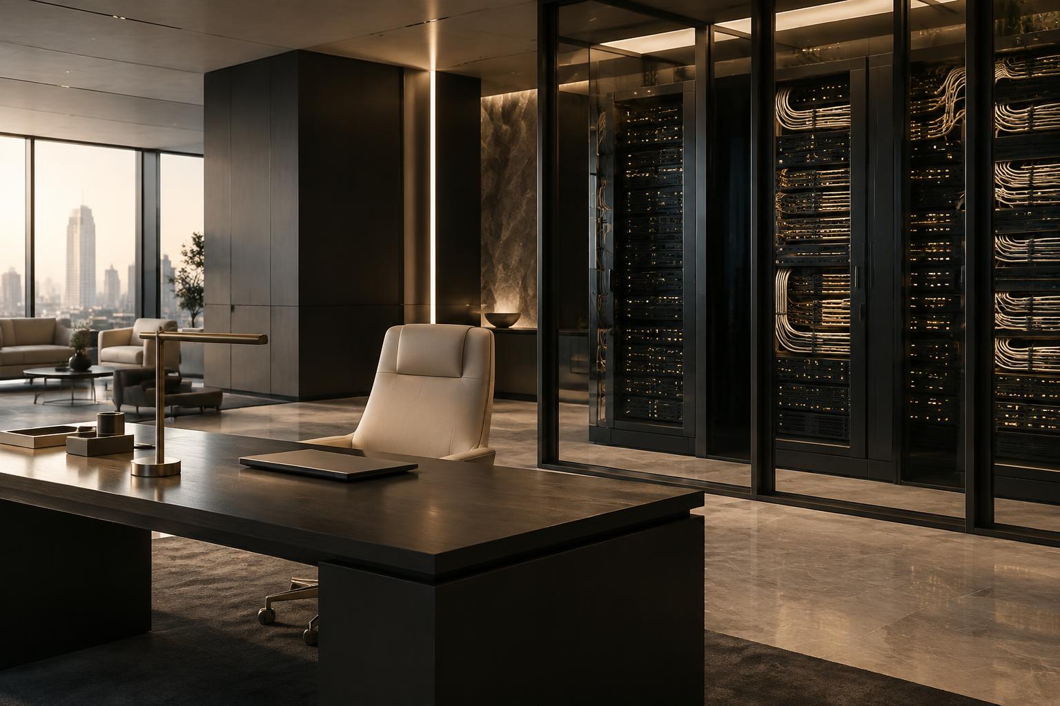 Modern network operations office placeholder